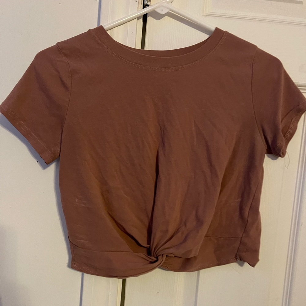 Tie crop tee